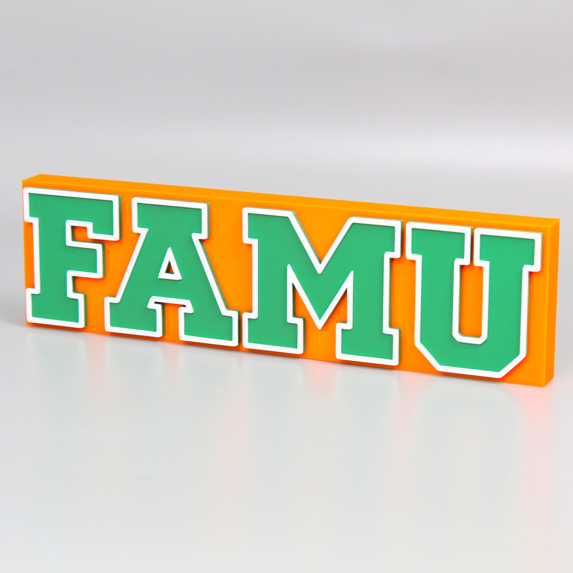 Florida A&M University, orange version, decoration angled left.